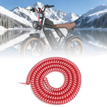 Imagem de YIBEICO Cabo de enrolamento espiral rosa para Ridstar Q20 / Q20 PRO /H20 PRO / H26 PRO, tubo enrolado de linha de enrolamento de fio de tubo de gerenciamento, mangueira de manga protetora coberta por