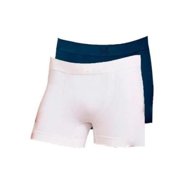 Imagem de Kit com 2 Cuecas Boxer Hope Smc61020 Colorido, Branco, EG