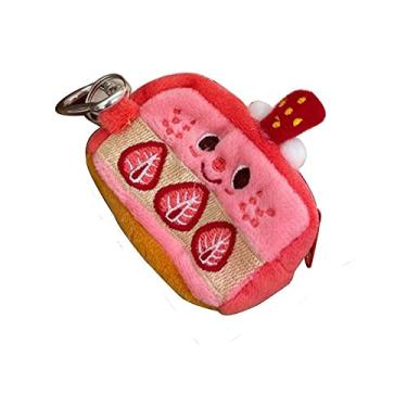 Imagem de Generic Bolsa de dinheiro coreana fofa com porta-cartões de ônibus para mulheres, capa de fone de ouvido bordada multifuncional com zíper de pelúcia (rosa)