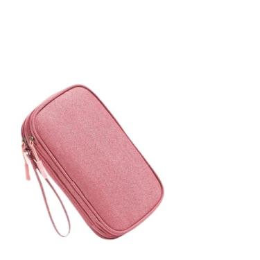 Imagem de Organizador de cabos de viagem portátil à prova d'água, bolsa de camada dupla, acessórios para telefone, estojo de transporte, bolsa de armazenamento, para cabo, carregador, telefone, fone de ouvido