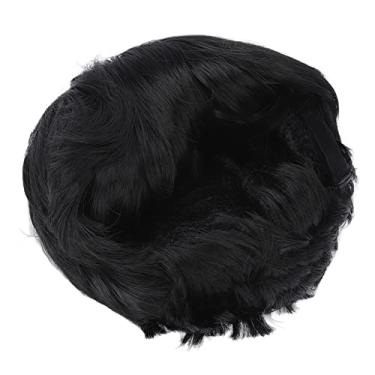Imagem de Zhjvihx Perucas de Cabelo Masculinas, Forro Interno Respirável, Peruca de Cabelo Preto Curto, Naturalmente, Cuidadosamente Aparado, Moda para Festas
