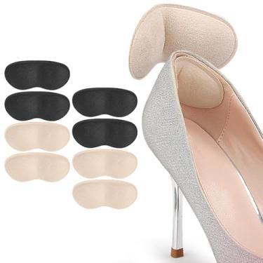 Imagem de Almofadas de calcanhar autoadesivas, inserções de espuma para prevenção de bolhas, protetores de salto de sapato antiderrapantes para conforto e suporte, Multicor, Large