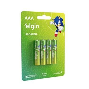 Imagem de Pilha Alcalina Elgin Palito AAA Blister Com 4