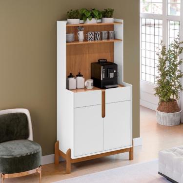 Imagem de Cantinho Do Café Retrô 2 Portas Chester Branco Cedro