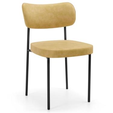 Imagem de Cadeira Decorativa Estofada Para Sala De Jantar Melina L02 Couríssimo Casco Fendi - Lyam Decor