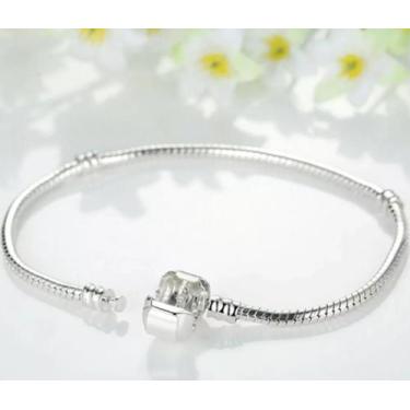 Imagem de Pulseira com Berloques Banhado a Prata - JMH-Sets, 20 cm