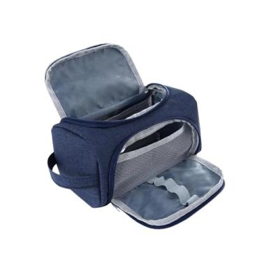 Imagem de Ioensy Estojo grande para lápis, organizador de escritório, bolsa para material escolar, estojo leve e simples para canetas marcadoras, de armazenamento para, Azul