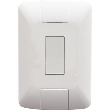 Imagem de Conjunto 4x2 1 Interruptor Simples Tramontina Aria 6 A 250 V Branco