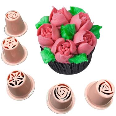 Imagem de Kit Bico Russo Para Confeitar 5 Peças Bolo Doces Cupcake