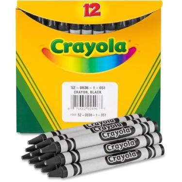 Imagem de Crayola CYO520836051 Refil de giz de cera de cor única 44; 12 unidades – Preto