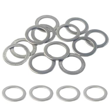 Imagem de bociloy 12 peças de arruelas de pedal de bicicleta, espaçadores de aço inoxidável para pedais de bicicleta de estrada de montanha de 9/16 polegadas, juntas de substituição de 1 mm de espessura para