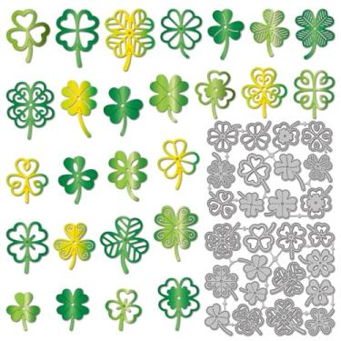 Imagem de GLOBLELAND Modelo de corte de trevo do dia de São Patrício, trevo da sorte, corte de metal, moldes de gravação em relevo para scrapbooking, artesanato, cartões de papel