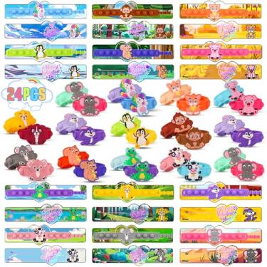 Imagem de KissFree Presentes De Dia Dos Namorados Para Crianças, 24Pack Brinquedos Fidget De Animais Com Cartões De Dia Dos Namorados Para Sala De Aula De Crianças, Presentes De Troca De Dia Dos Namorados Par