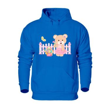 Imagem de Blusa Agasalho Moletom Feminino Plus Size Flanelado Com Capuz Ajustavel e Bolso Canguru