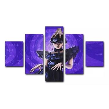 Imagem de Kit quadro decorativo 5 peças 95x60cm Mosaico Wandinha Série