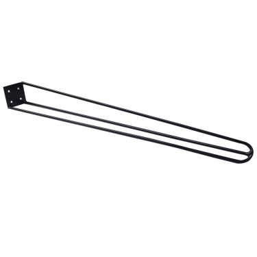 Imagem de Kit 10 Pés De Metal 60 Cm Hairpin Legs Mesa De Canto Aparador Preto G41