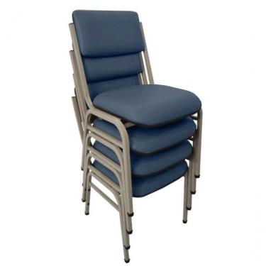 Imagem de Kit Com 4 Cadeiras Para Auditórios Linha Hotel Smart Azul