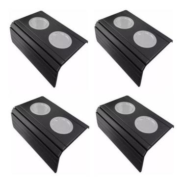 Imagem de Kit 04 Esteira Decorativa Laqueada Sofá Copo Alumínio Preta