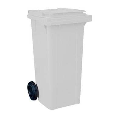 Imagem de Lixeira Carro Coletor Lixão 120 L Contentor Lixo - LP, branco