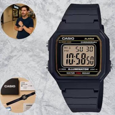 Imagem de Relógio de Pulso Casio Masculino Digital Quadrado Prova Dagua 50 Metro