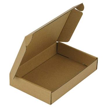 Imagem de RUSPEPA caixa de correio ondulado reciclável – caixa de papelão perfeita para o envio de capa de celular pequena – 15,24 cm x 10,16 cm x 2,5 cm – pacote com 50 – Kraft