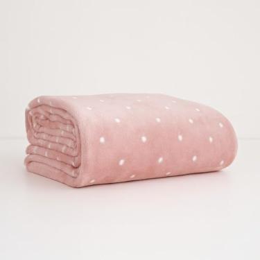 Imagem de Cobertor Soft Casal Queen King GrossoDupla Face Manta Poa Macio (Rosa, Queen)