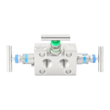 Imagem de VALVENTO Coletor de 3 válvulas 316 aço inoxidável 3 vias distribuidor de gás de alta pressão para medidores de pressão e transmissores de pressão da Rosemount, Siemens, Honeywell, E+H