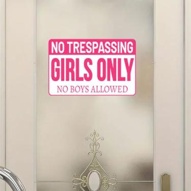 Imagem de Adesivos de parede No Trespassing Girls Only PVC 20x29,5 cm - yiweisai