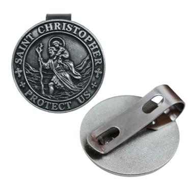 Imagem de Novos presentes para motorista, clipes de viseira para carros, medalha de São Cristóvão para carro, acessórios de carro Hristian, clipe de viseira de anjo da guarda, presentes para homens católicos