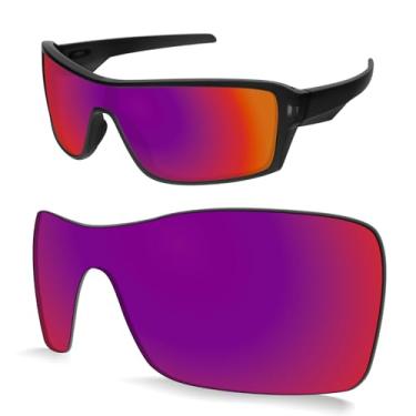 Imagem de Biyxpiv Lentes de substituição de 1,5 mm compatíveis com óculos de sol Oakley Ridgeline OO9419, antirriscos, Midnight Sun espelhado