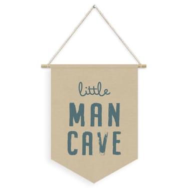 Imagem de Dilemat Faixa de flâmula de linho para decoração de sala de jogos, decoração de parede de berçário para bebê, casa, quarto, sala de estar, arte de parede infantil, faixa de linho rústica