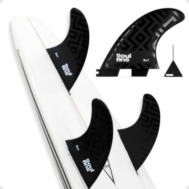 Imagem de Quilha Fcs2 Média Rígida Soul Fins Laranja Encaixe Sw1 Triquilha Surf Fins Performance Sistema Fcs2 Medium Prancha De Surf (Preto)