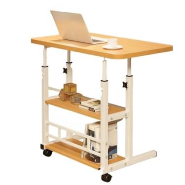 Imagem de Mesa Mutiuso Mesinha Notebook Com Altura Regulavel e Rodinhas Tablet Cama Sofá Ajustavel (Nogueira)