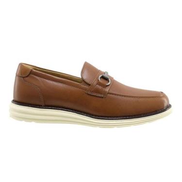 Imagem de Sapato Casual Esporte Fino Masculino Couro Whisky Art Nobre - 3223 - A
