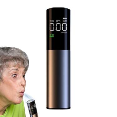 Imagem de Shakven Testador de álcool automotivo, bafômetro portátil | Testador de bafômetro de alta precisão,Detector de álcool com display LED, bafômetro alerta sonoro para teste de álcool na respiração para