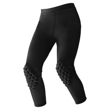 Imagem de Baoblaze Calça Legging de Compressão Juvenil Masculina, Calça Esportiva Multiuso e Flexível para Bicicleta de Equilíbrio, Acessório para Proteção contra, Ym Preto