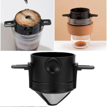 Imagem de Mini Coador De Café Para Xícara Pequeno Inox Reutilizável - Individual