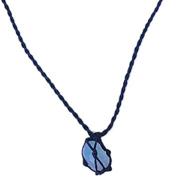 Imagem de Colar Artesanal de Pedra da Lua, Opalina, Estilo Redinha, Feito à Mão