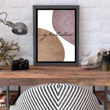 Imagem de Quadro Decorativo Gratidão Abstrato Roxo 45X34Cm - Quadros On-Line