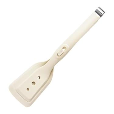 Imagem de Espátula e pinça de silicone 2 em 1 branca resistente ao calor para panquecas de cozinha, peixe e bife