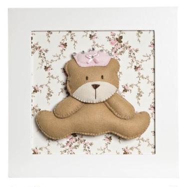 Imagem de Quadro Decorativo Ursa Princesa Quarto Bebê Infantil Menina - Potinho 