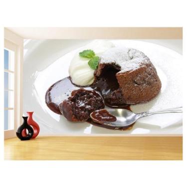 Imagem de Papel De Parede 3D Alimentos Petit Gateau Choco 3,5M Al350 - Você Deco