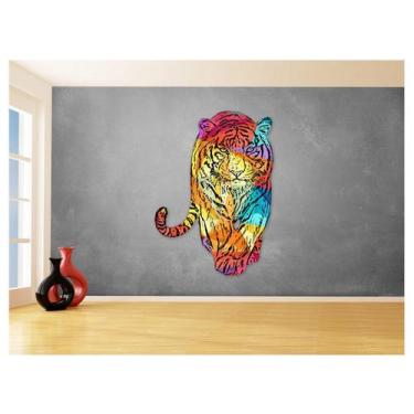 Imagem de Papel De Parede 3D Animais Pop Art Tigre Felino 3,5M Pxa139 - Você Dec