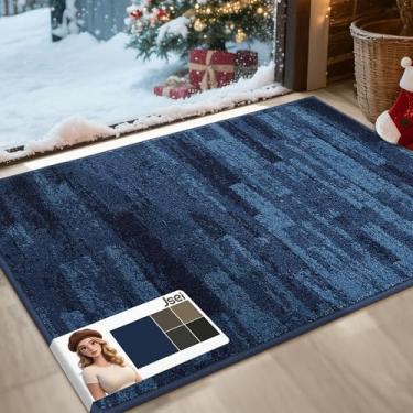 Imagem de JSEI Tapete de porta Dirt Trapper, 61 cm x 91 cm, tapetes antiderrapantes laváveis para entrada, tapete de boas-vindas para cães de perfil baixo absorvente para porta traseira, sapatos e patas