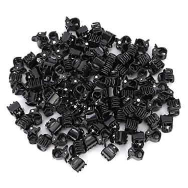 Imagem de 100 peças mini clipes de plástico preto garras pequenas grampo de cabelo acessórios de cabelo para clipe de mandíbula fina e minúscula para