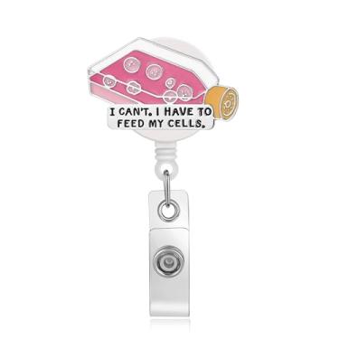 Imagem de MEDFOLY Carretel de crachá de cultura bacteriana de laboratório engraçado retrátil para crachá de identificação científica para trabalhadores de laboratório, cientistas, biólogos