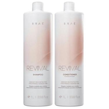Imagem de Braé Revival Kit Profissional Reconstrutor - Shampoo 1L e Condicionado