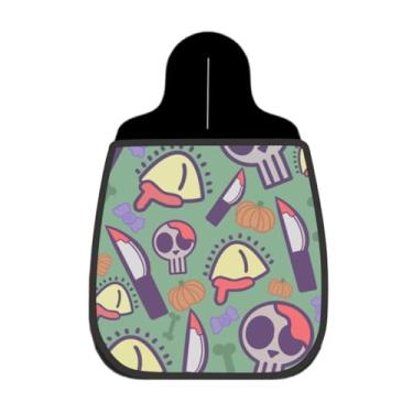 Imagem de Lixeira De Carro Organizador Lixinhocar Caveiras Facas Sangue Verde