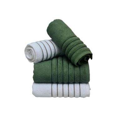 Imagem de Jogo Toalhas de Toalhas 4 peças Banho e Rosto Orfeu Felpuda Luxo Grand