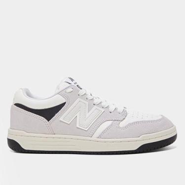 Imagem de Tênis New Balance 480 Low Masculino, Cinza, Bege, 38